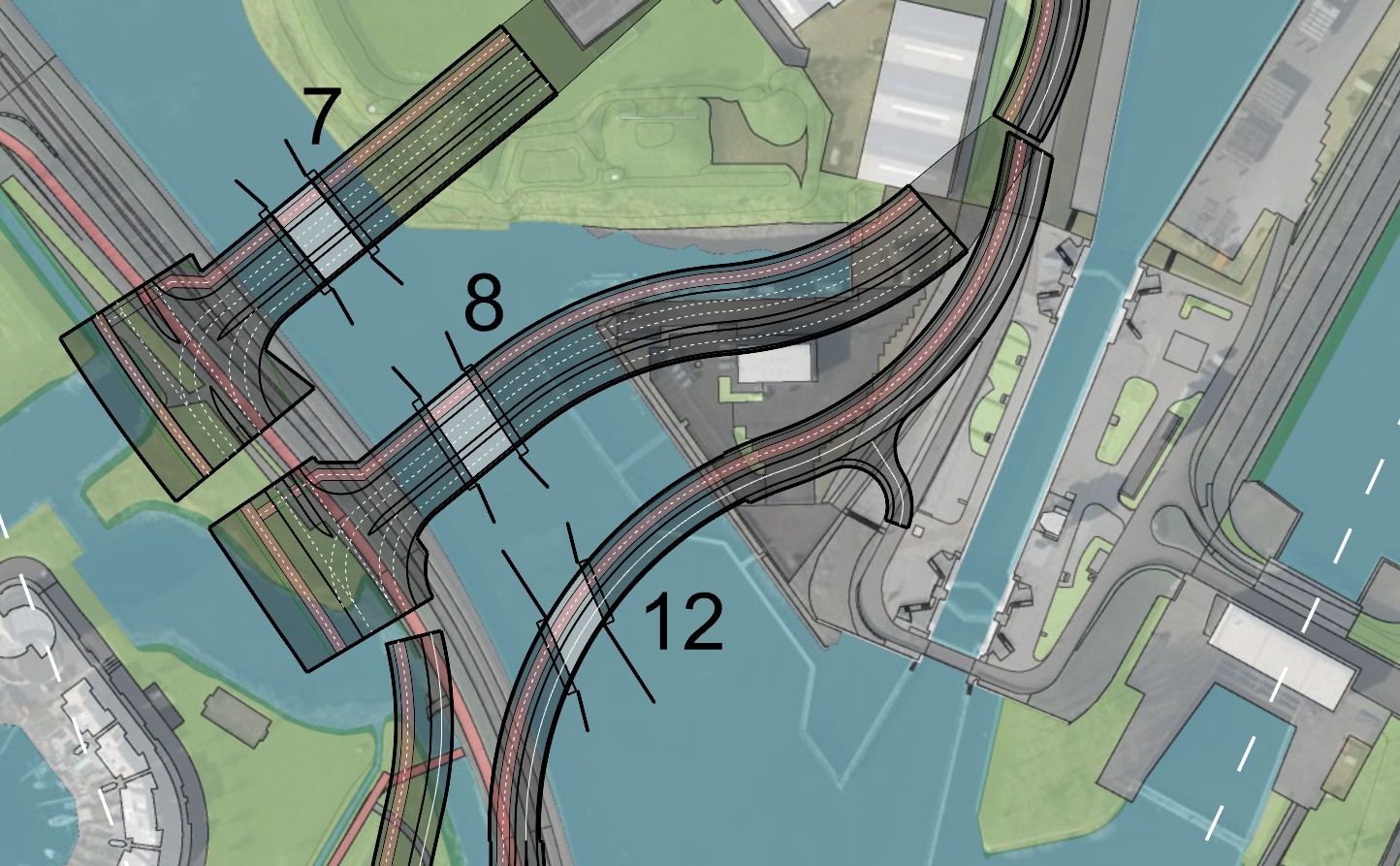 A Look at Three Promising Locations for the Ravelijn Bridge in Den Helder
